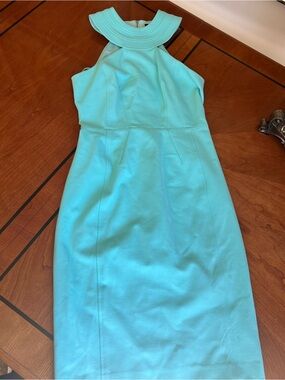 Cynthia Steffe Halter Blue Dress